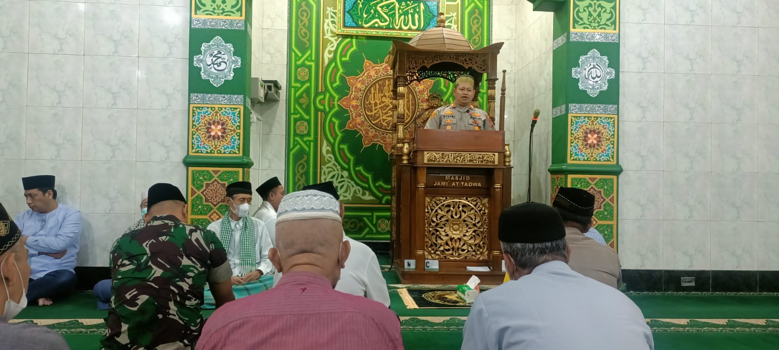 Kapolsek Kalideres Gencarkan Giat Suling Dakmas Kali ini Kunjungi Masjid Jami At Taqwa