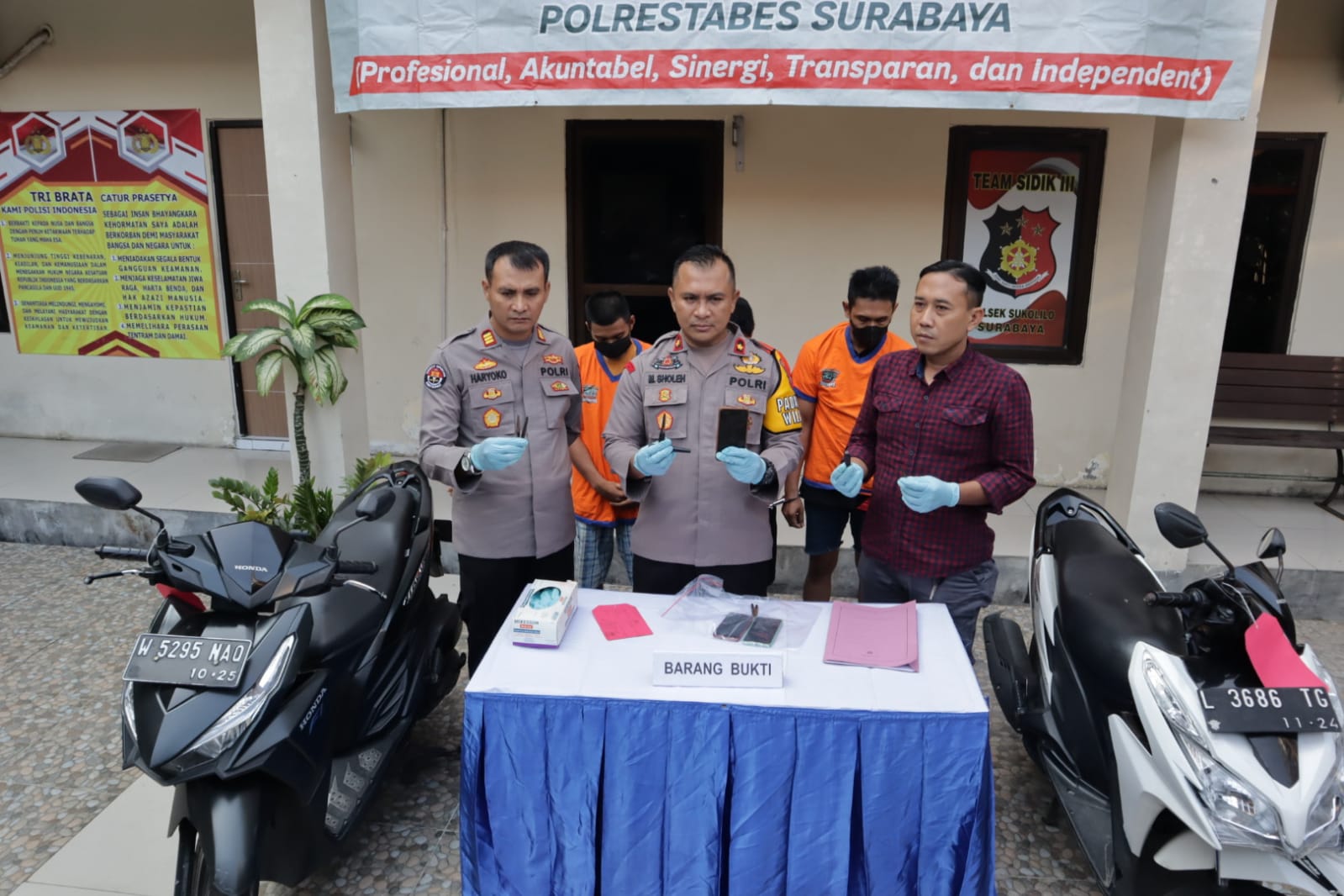Polisi Berhasil Amankan Komplotan Curanmor 15 TKP di Surabaya dan Sidoarjo
