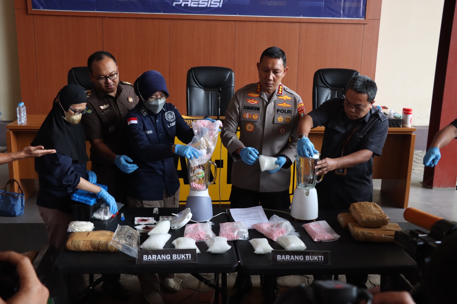 Satresnarkoba Polres Jakarta Pusat Ungkap dan Musnahkan Barang Bukti Narkotika