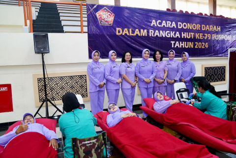 Puspom TNI dan RSPAD Gatot Soebroto Peduli Sesama Lewat Donor Darah