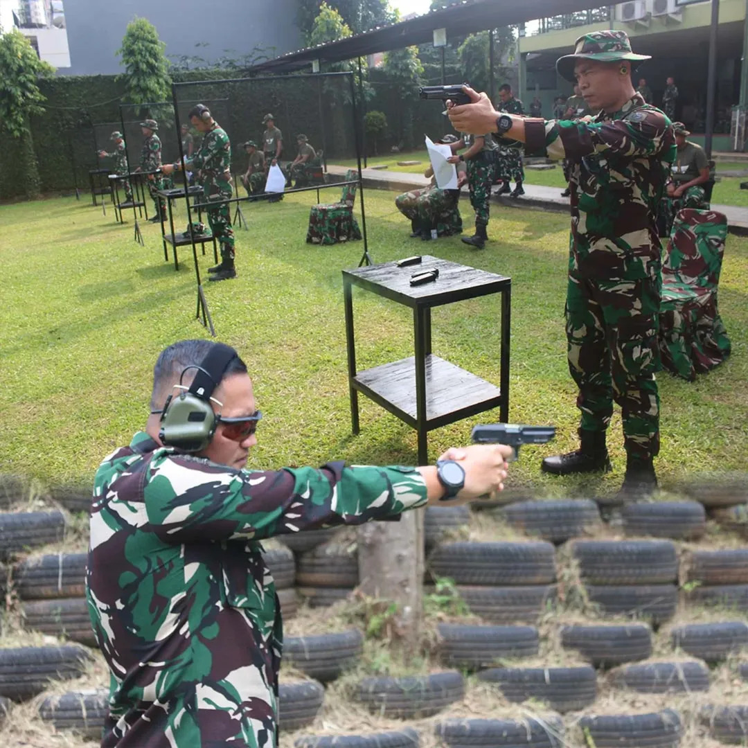 Brigif 17 Kostrad Adakan Lomba Tembak Pistol Perwira Satuan Jajaran