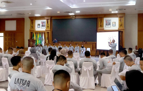 Tanamkan Disiplin Bela Negara, Personel Lanud Sjamsudin Noor Sinergi BPSDMD Kalsel