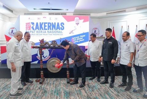 Buka Rakernas Muaythai Indonesia 2026, Menpora Apresiasi Kepemimpinan LaNyalla 