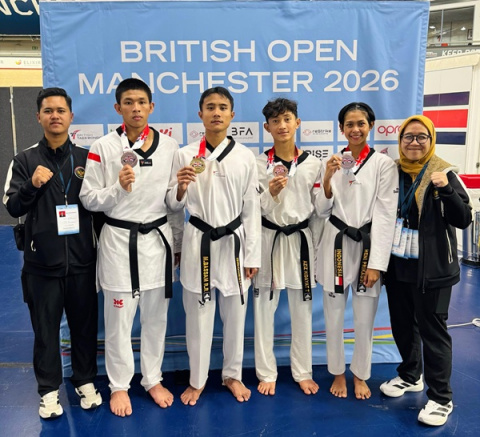 Tim Pelatnas Indonesia Sabet 4 Medali di British Taekwondo International Open 2026