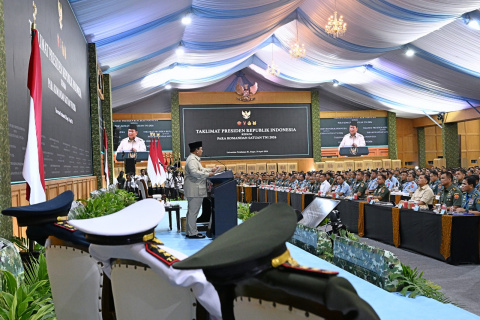 Panglima TNI Dampingi Presiden Berikan Taklimat Bagi 1.500 Komandan Satuan