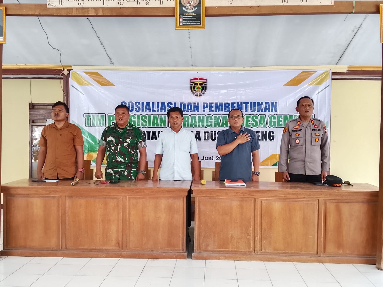Danramil Karanganyar Hadiri Sosialisasi Pembentukan Pengisian Perangkat Desa