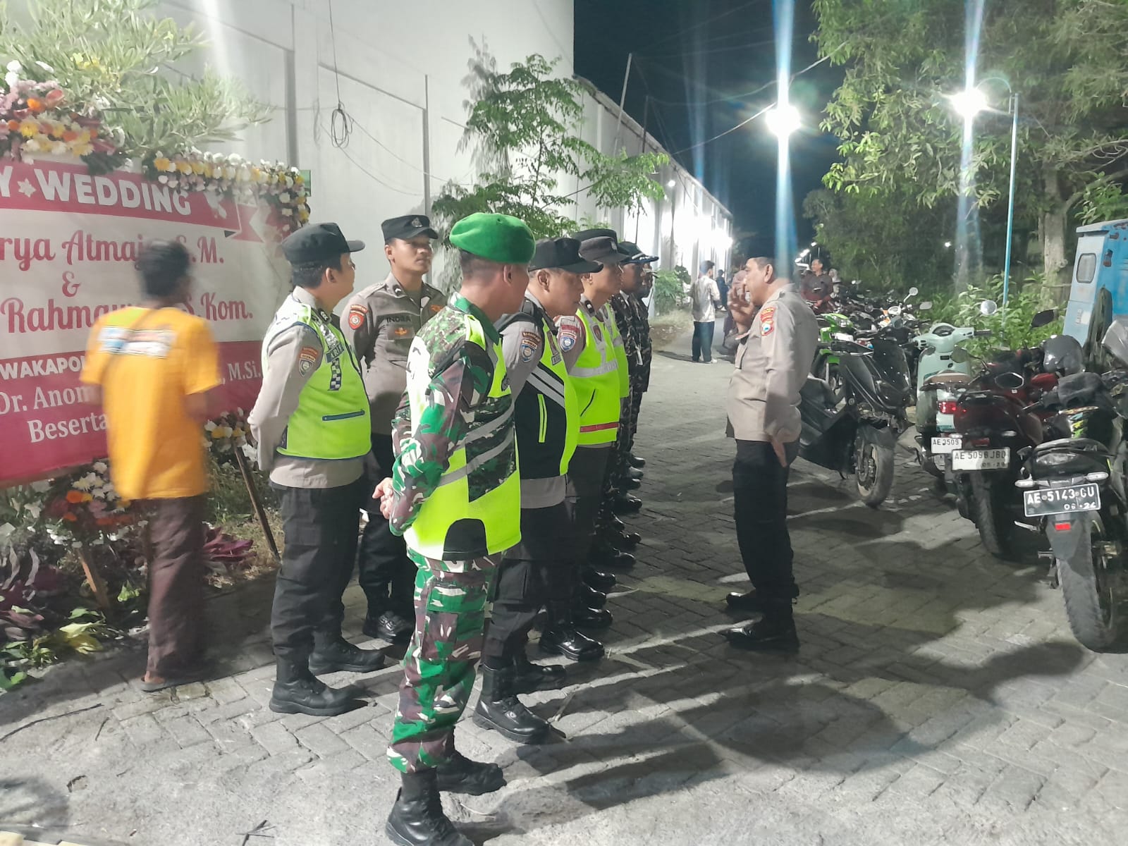 Anggota Koramil 05/Karangjati Bersama Polsek Kompak Pengamanan Pengajian di Wilayah