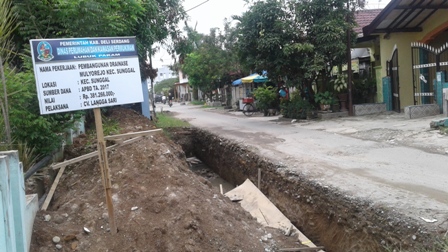 Proyek Drainase Deli Serdang Sumut Terlantar 